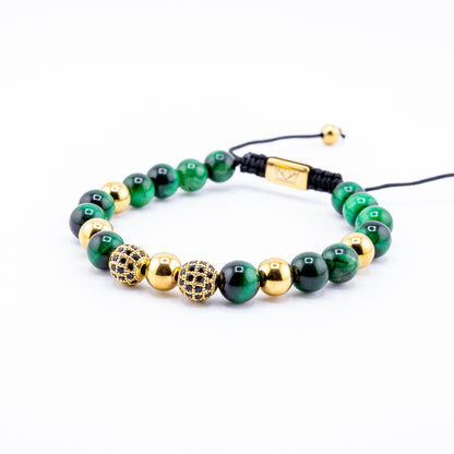 Pulsera Signature Radiance Ojo de Tigre Verde