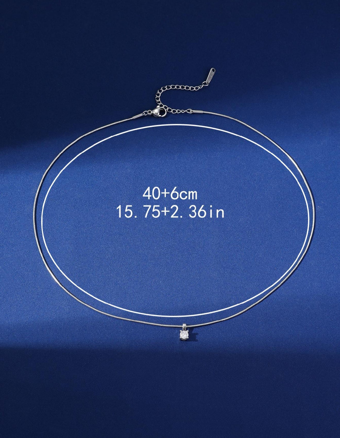 Mia Collar con piedra de circonio en acero inoxidable