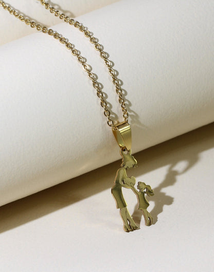 Mia Collar Mommy en Acero Inoxidable Dorado