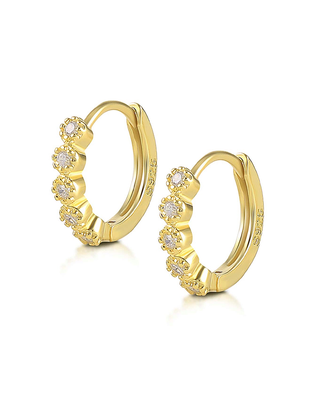 MIA - Pendientes de Plata 925 dorado con plateado