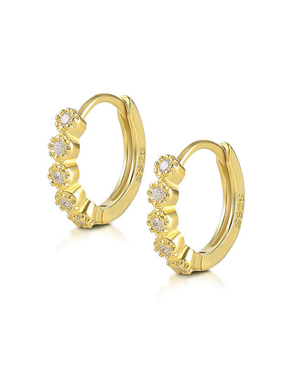 MIA - Pendientes de Plata 925 dorado con plateado