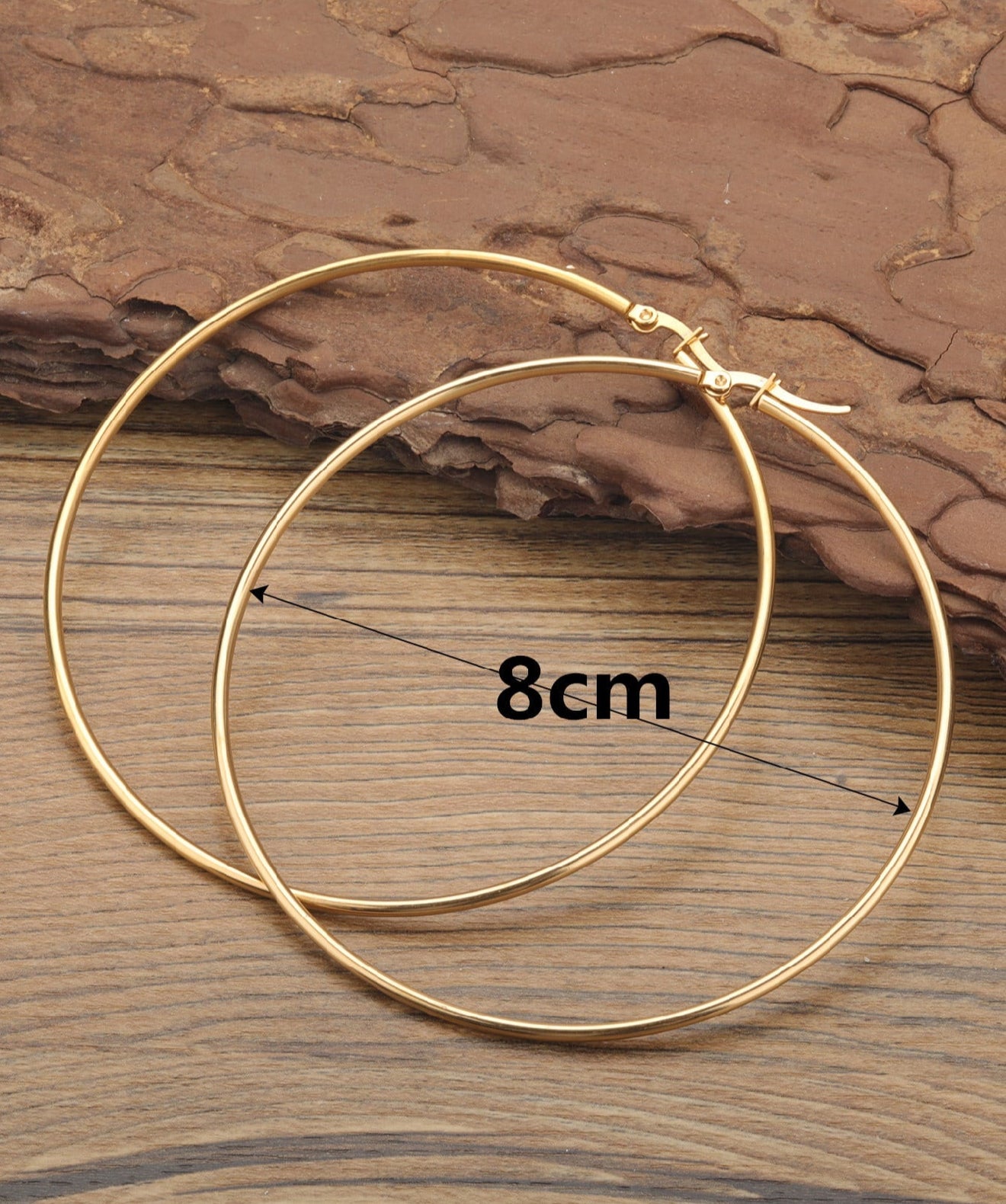 MIA - Pendientes Minimalistas Grandes en Acero Inoxidable