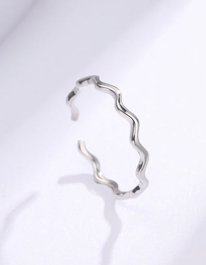 Sortija de dama en Plata diseño Zig zag