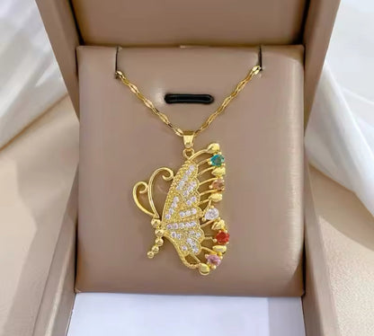 Mia Collar Mariposa Dorado