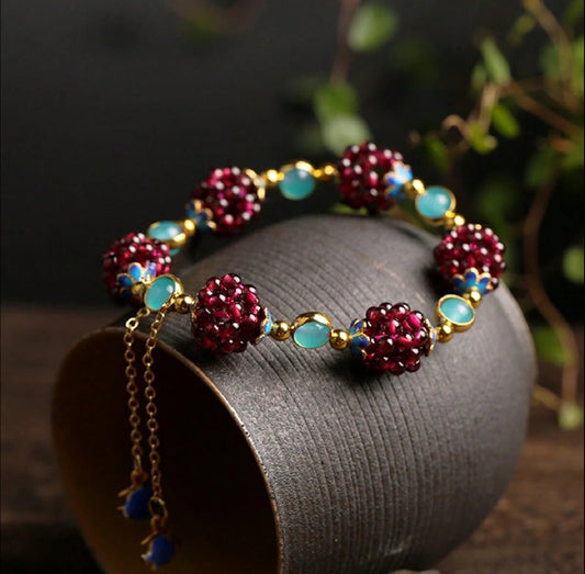 Mia Luxury de hematita y granate Liam