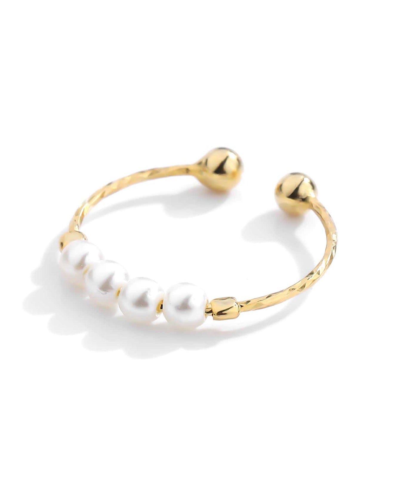 Sortija de dama en Plata con adorno de Perlas de Imitación