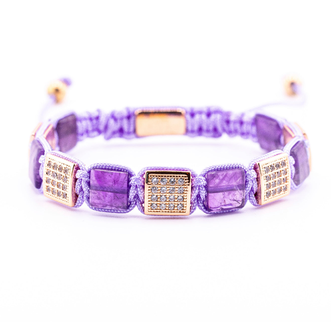 Mia Luxury Gemcube Amatista Rose Gold