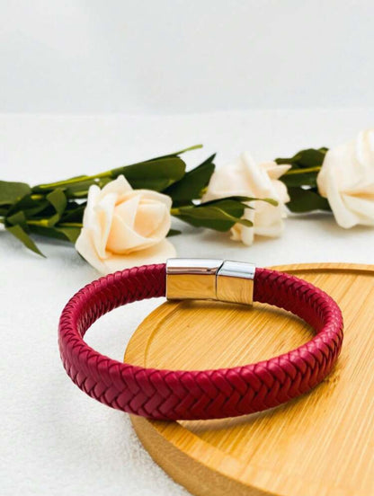 Pulsera trenzada roja