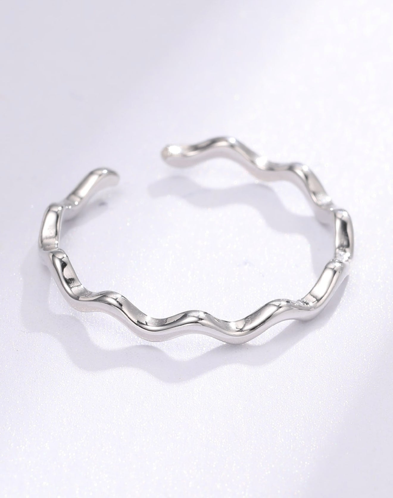 Sortija de dama en Plata diseño Zig zag