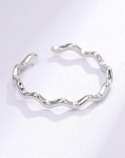 Sortija de dama en Plata diseño Zig zag