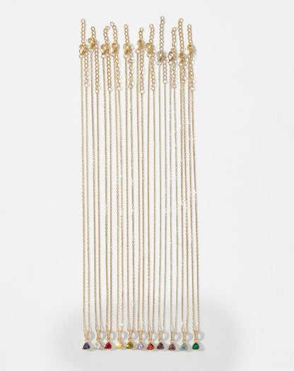 Mia Collar de Plata con baño de Oro de 14kl con dije rojo Rubi