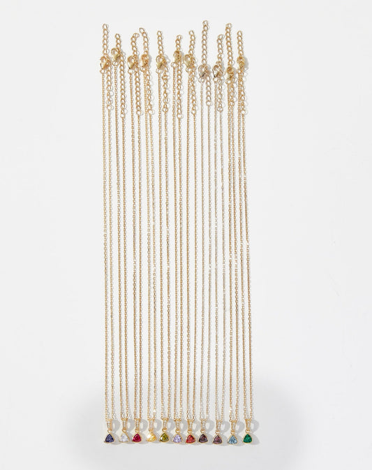 Mia Collar de Plata con baño de Oro de 14kl con dije rojo Rubi