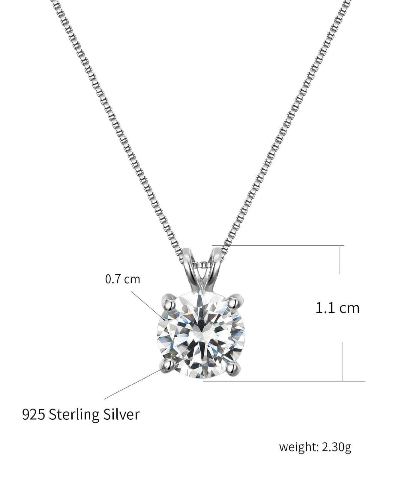 Mia Collar de Plateado con Circonia Anika