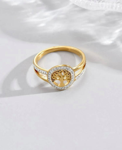 Sortija de dama Anillo árbol de la vida talla 8