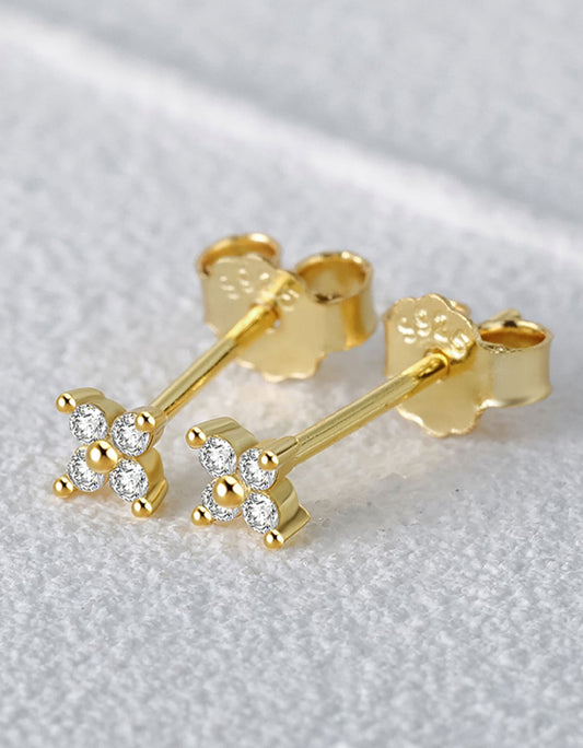 MIA - Pendientes de tachuela zirconia cúbica en Plata 925