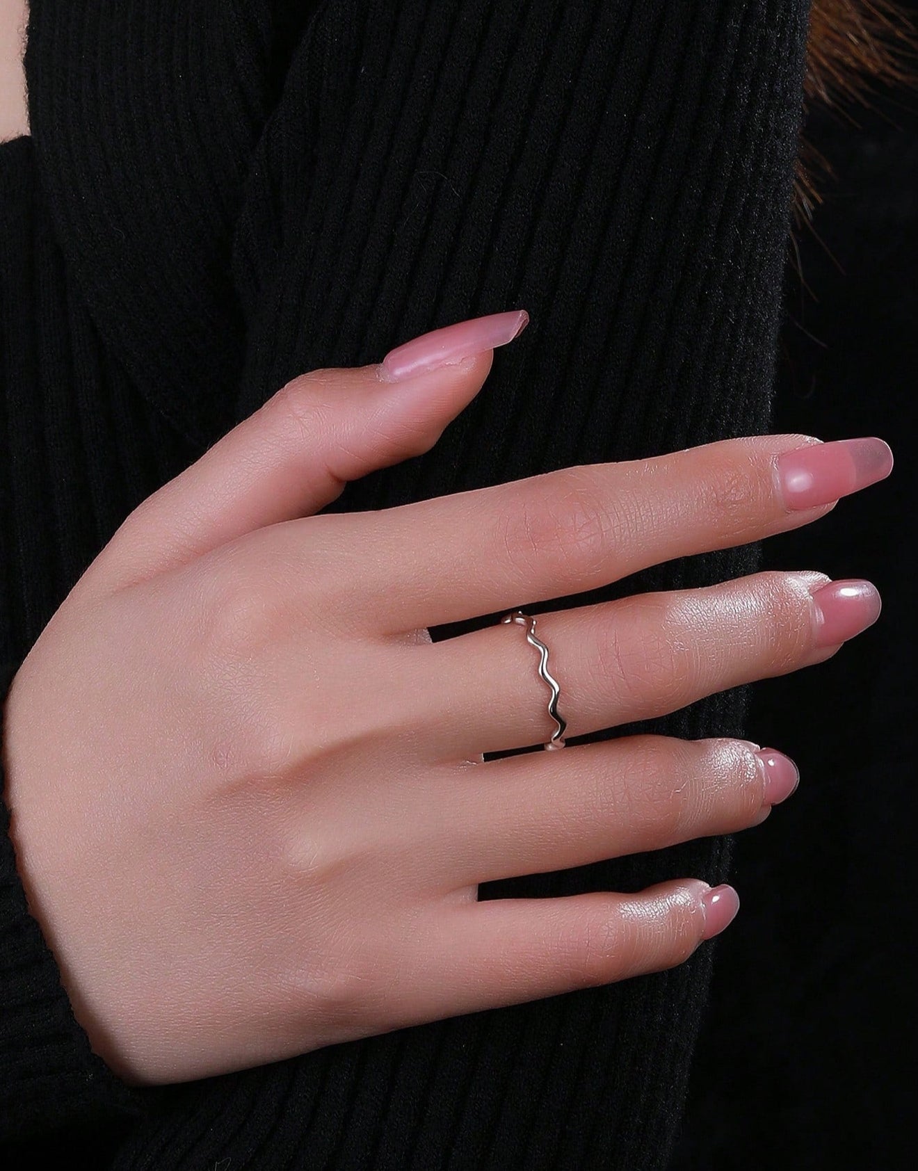 Sortija de dama en Plata diseño Zig zag