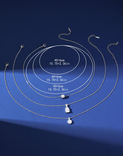 Mia Set de Collares con piedras de circonio 3 piezas