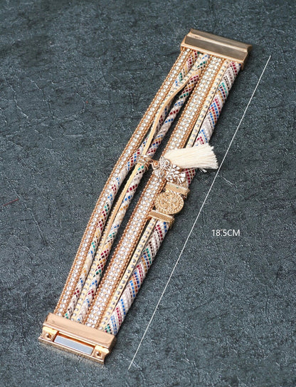 Mia - Brazalete a capas Samara Beige