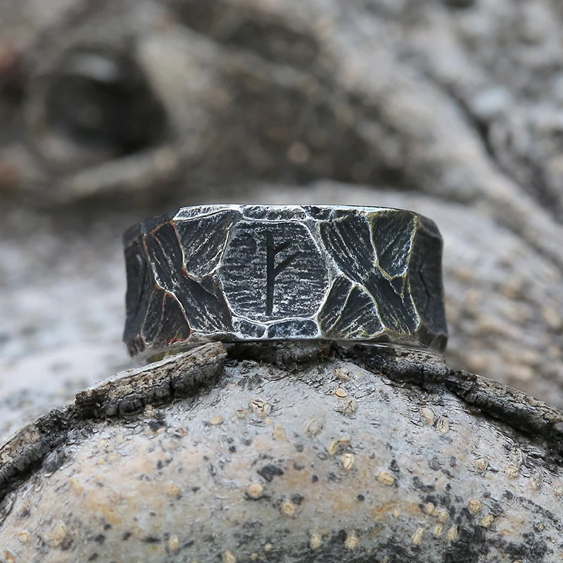 Anillo Vikingo Antique Runas Nórdicas