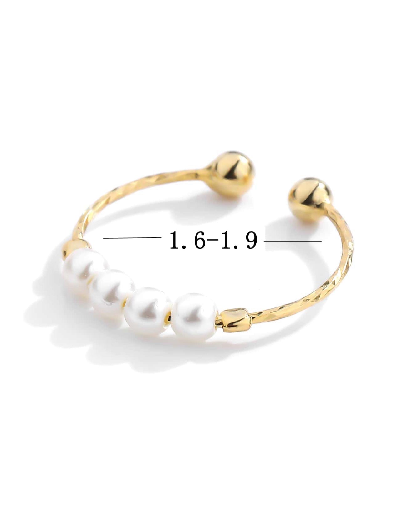 Sortija de dama en Plata con adorno de Perlas de Imitación