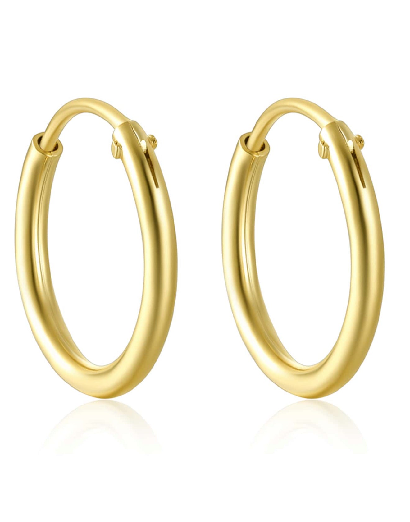 MIA - Pendientes de Plata de ley 925 aro Minimalista