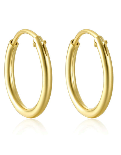 MIA - Pendientes de Plata de ley 925 aro Minimalista