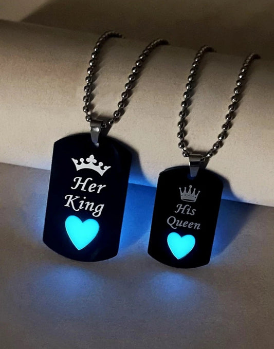 Collar pareja Queen & King 2 piezas