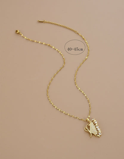 Mia Collar Mariposa Dorado