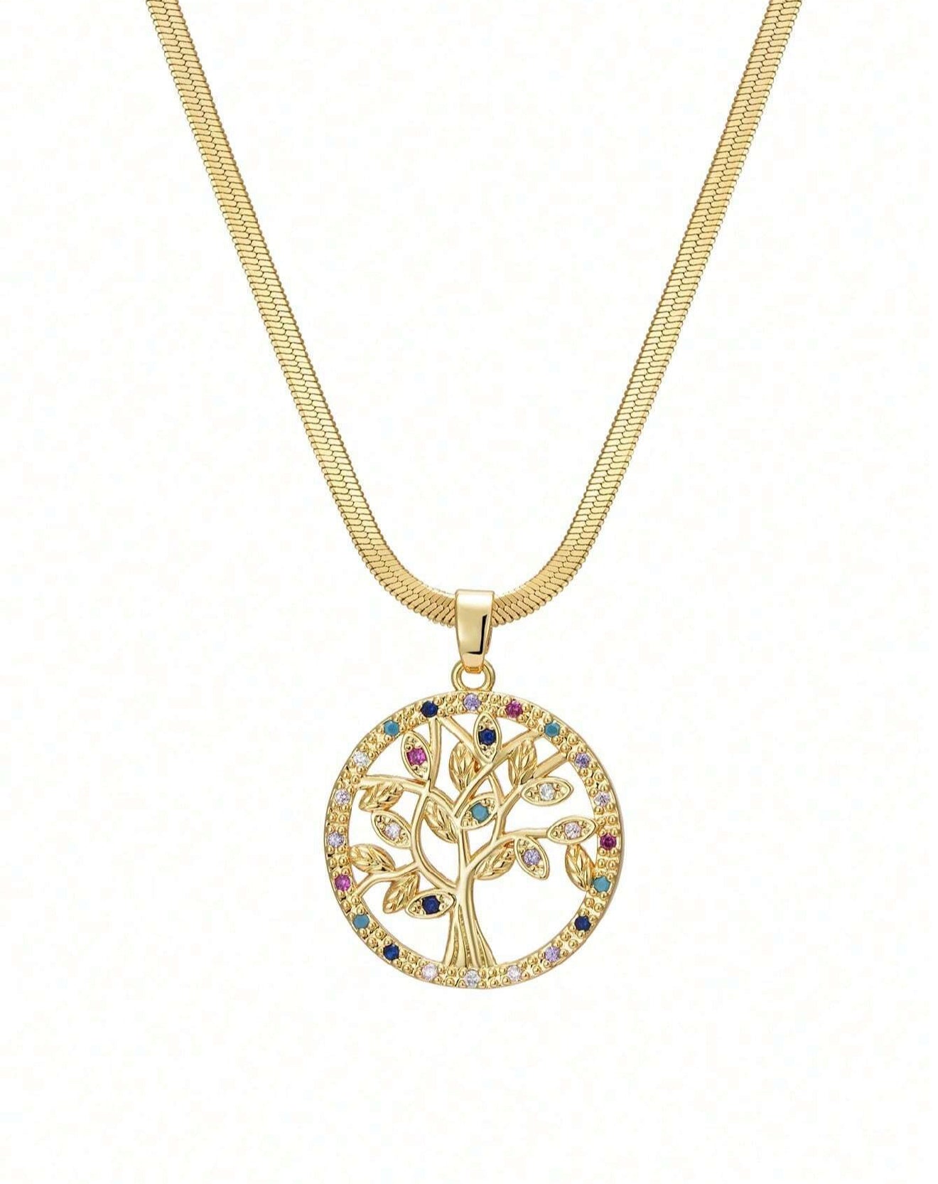 Mia Collar Árbol de la Vida Baño de Oro 18k