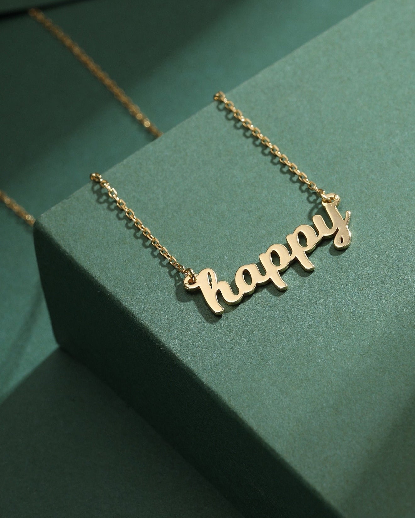 Mia Collar Happy en Plata con baño de Oro de 14Kl