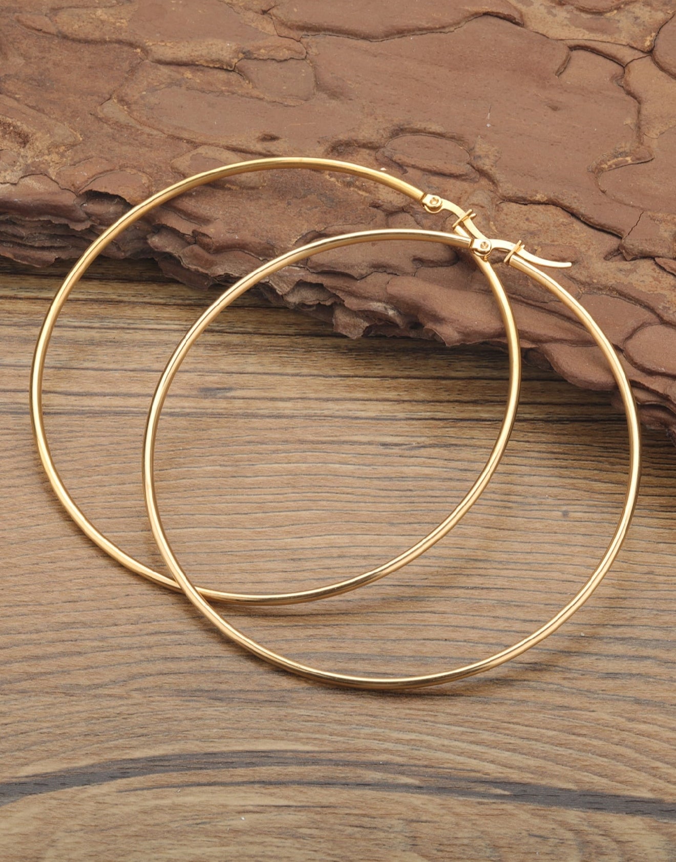 MIA - Pendientes Minimalistas Grandes en Acero Inoxidable