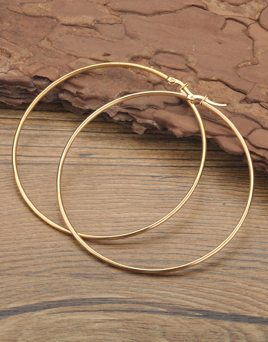 MIA - Pendientes Minimalistas Grandes en Acero Inoxidable