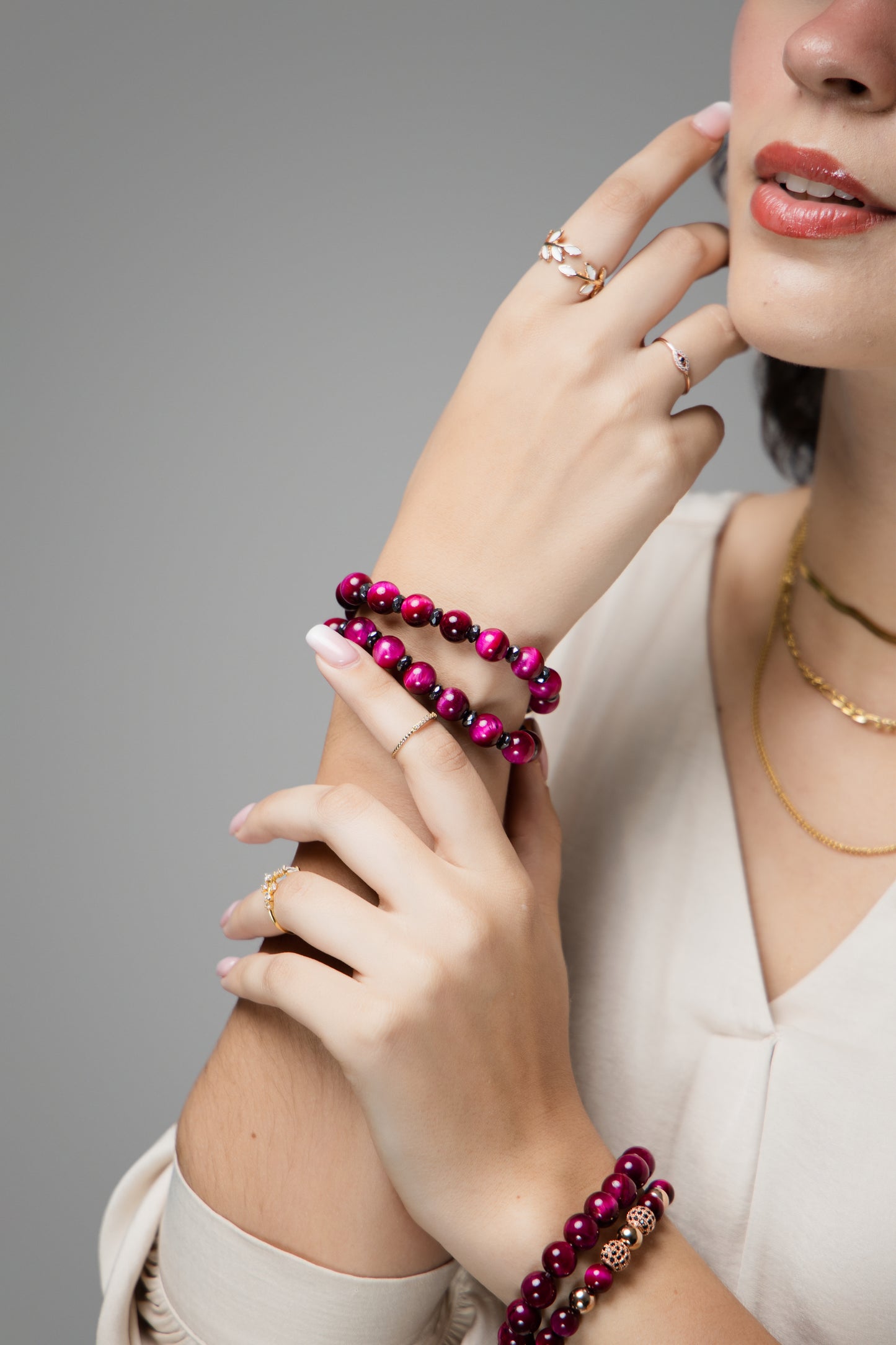 Mia Luxury Dracarys Ojo de tigre Fucsia