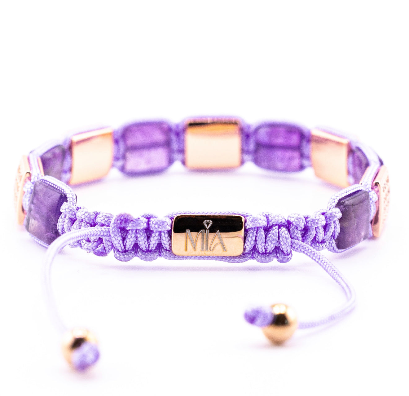 Mia Luxury Gemcube Amatista Rose Gold