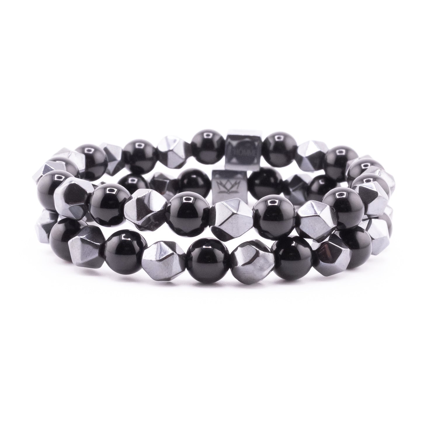 Pulsera Signature Diamond Onix y Hematita