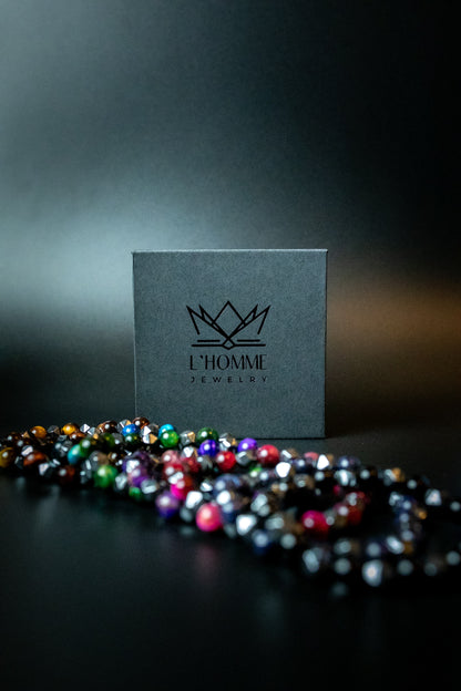 Pulsera Signature Diamond Onix y Hematita