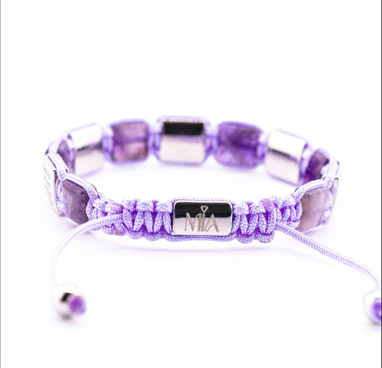 Mia Luxury Gemcube Amatista Silver