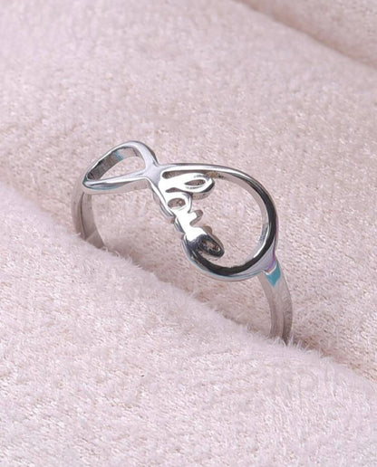 Sortija de dama en acero inoxidable Infinity Love