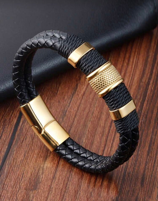 PU polyurethane braided bracelet