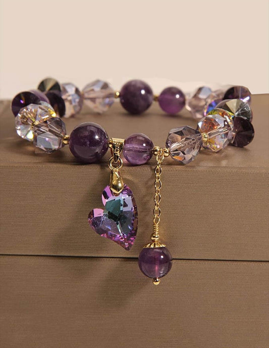 Mia Luxury amatista y zirconia corazón