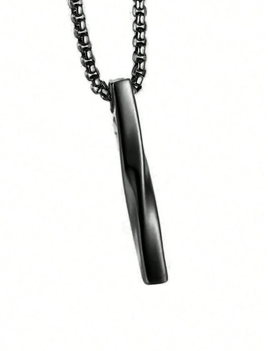 Collar con diseño rectangular en espiral negro