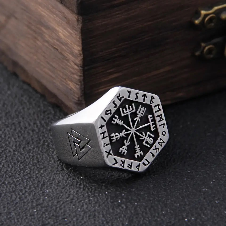 Anillo Vikingo Árbol de la Vida Plateado