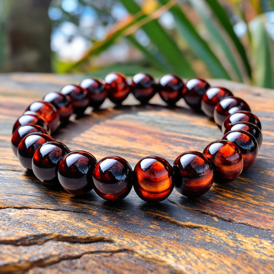 Signature Single Bracelet Red Tiger Eye 8mm