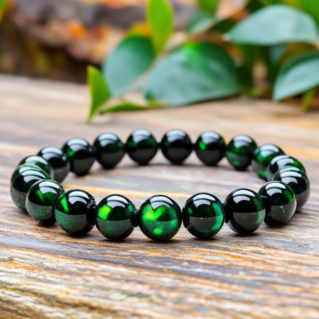 Signature Single Bracelet Green Tiger Eye 8mm