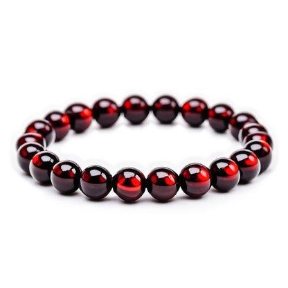 Pulsera Signature Single Ojo de Tigre Rojo