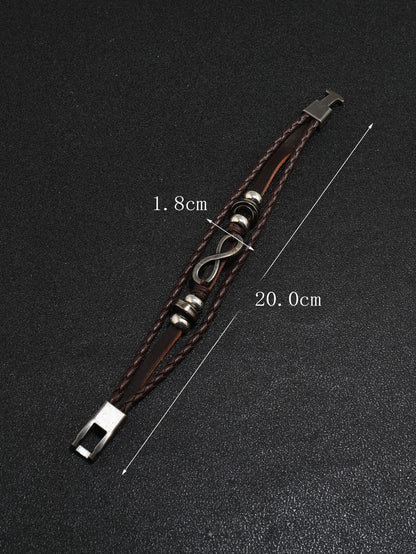 Pulsera masculina con diseño de infinito