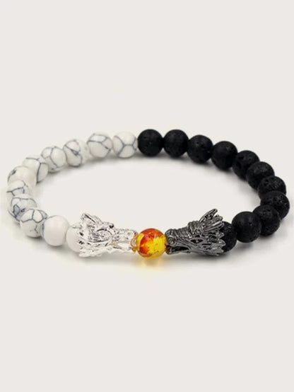Pulsera para Caballeros Dragon Decor Stone