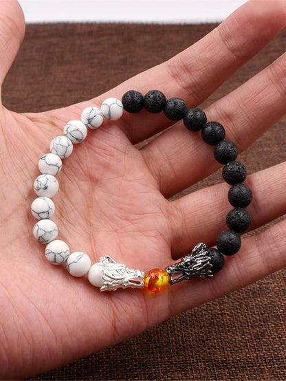 Pulsera para Caballeros Dragon Decor Stone