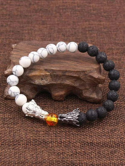 Pulsera para Caballeros Dragon Decor Stone