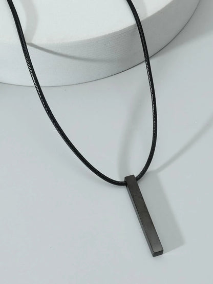 Black Geometric Design Necklace